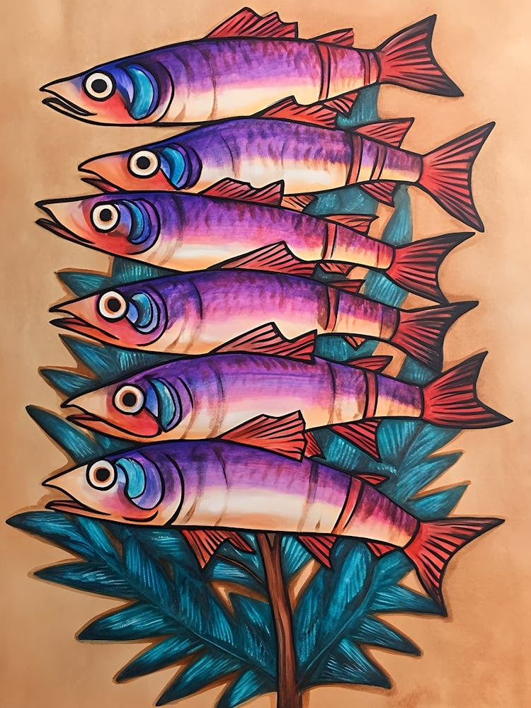 Five Fish On A Tree