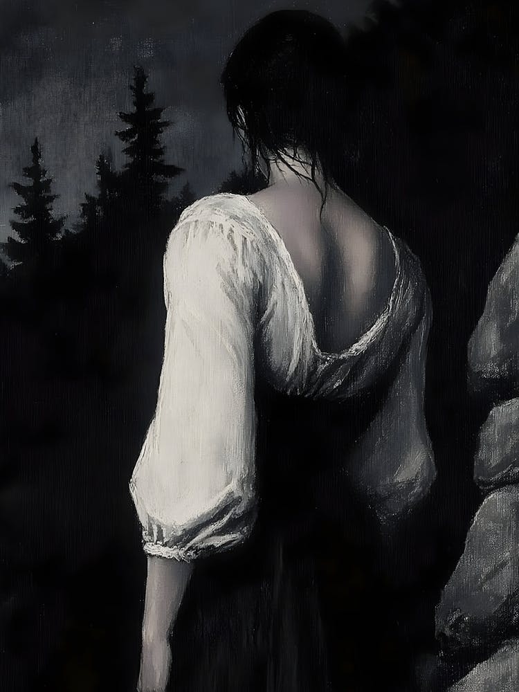 Dos D'une Femme Gothique Sombre