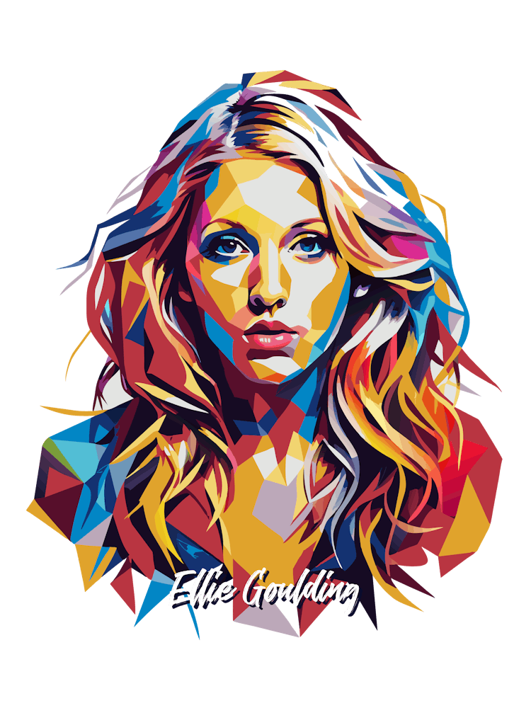 Ellie Goulding 03 Portrait Music Icon Style WPAP Pop Art