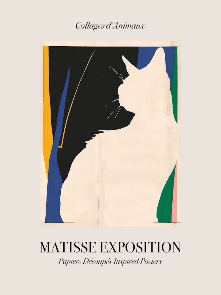 Cat 2 Matisse Inspired Exposition Animals Poster