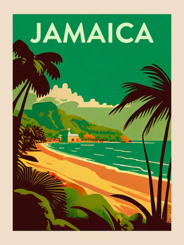 Jamaica Vintage Travel Poster