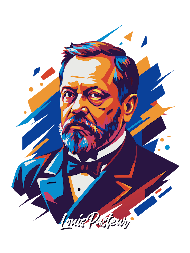 Louis Pasteur 02 Portrait WPAP Pop Art