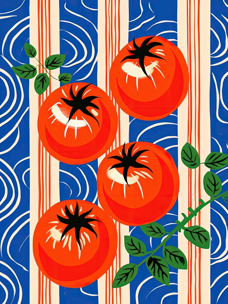 Tomatoes Fruit Summer Illustration 1