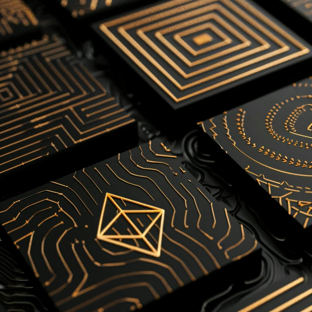 Black And Gold Geometric Pattern