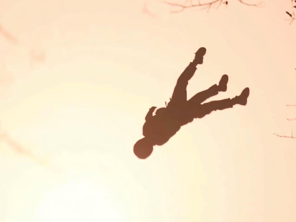 Silhouette Of A Man Jumping