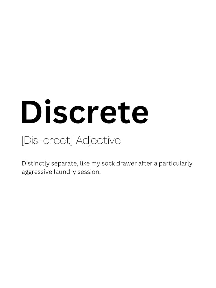 Discrete Definition Meaning