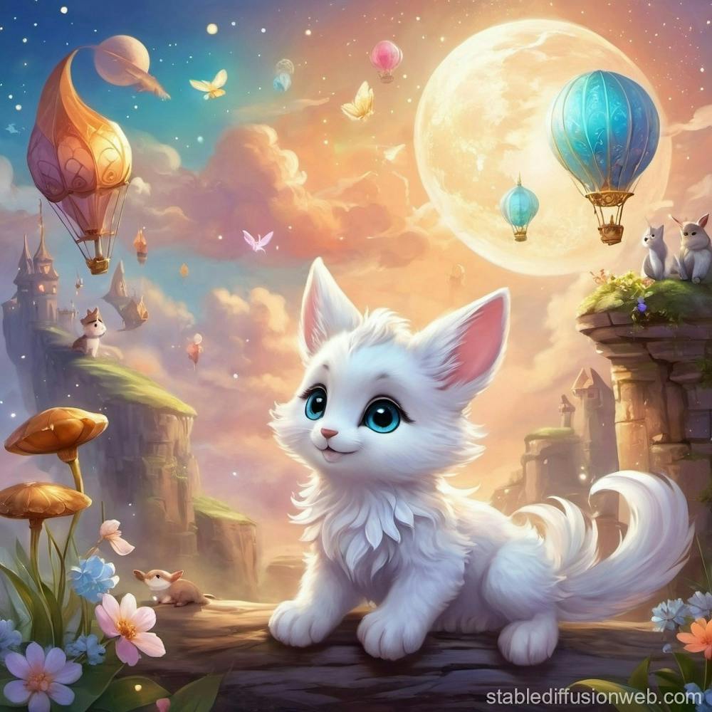 Chat Blanc Dans Le Ciel