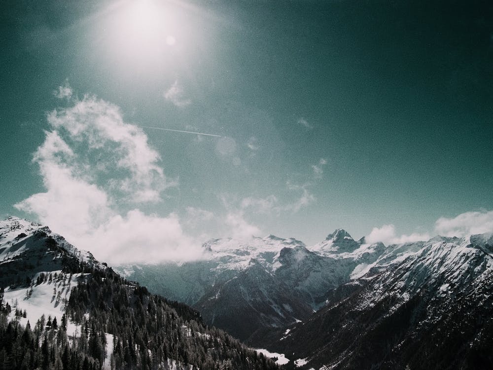 Mountains Clouds In The Alps