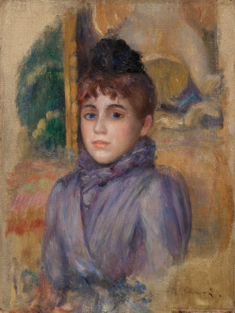 Portrait Of A Young Woman, Pierre Auguste Renoir