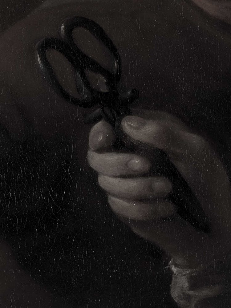 Woman Holding Scissors