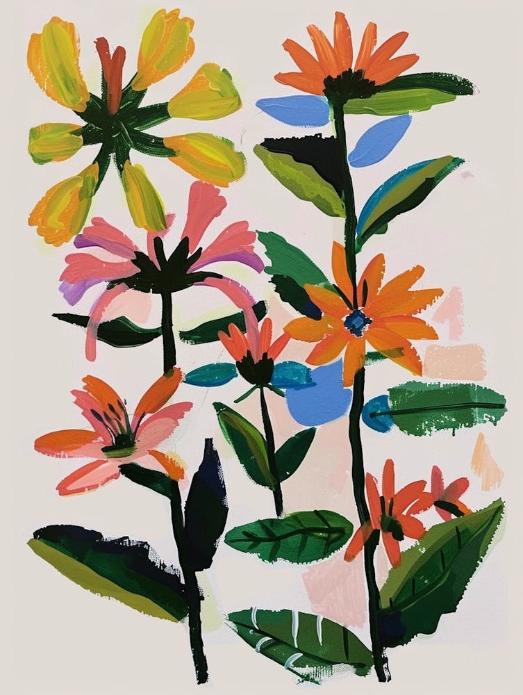 Painted Florals Bee Balm 3