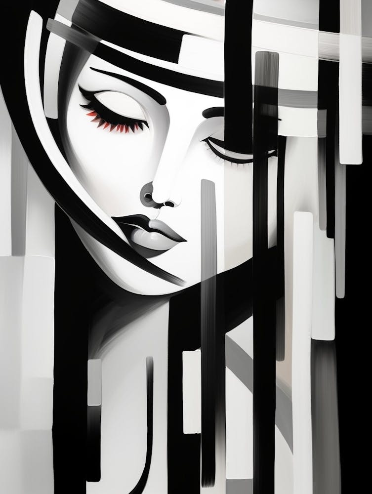 Identity Abstract Black And White 2