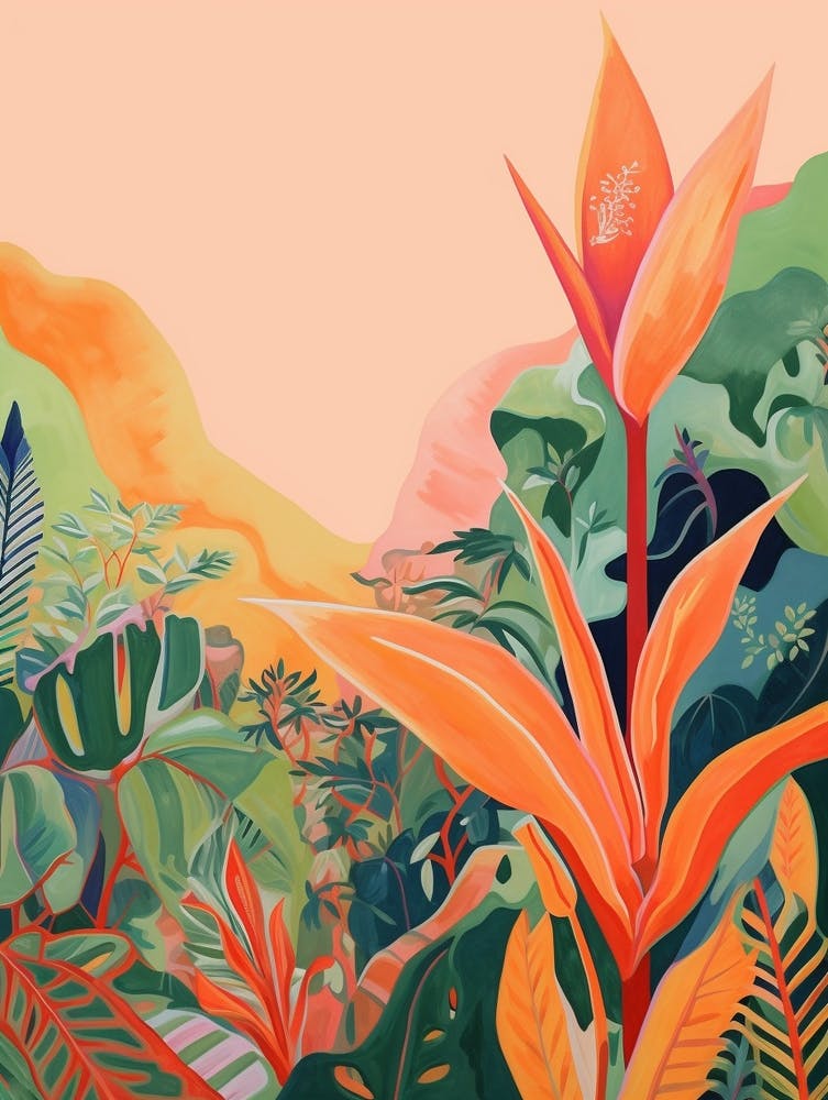 Boho Plant Painting Bird Of Paradise 5