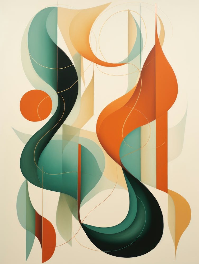 Mid Century Inspired Abstract Painting 2