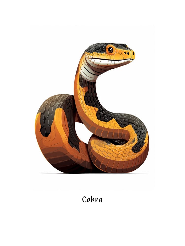 Cobra Kids Animal Poster