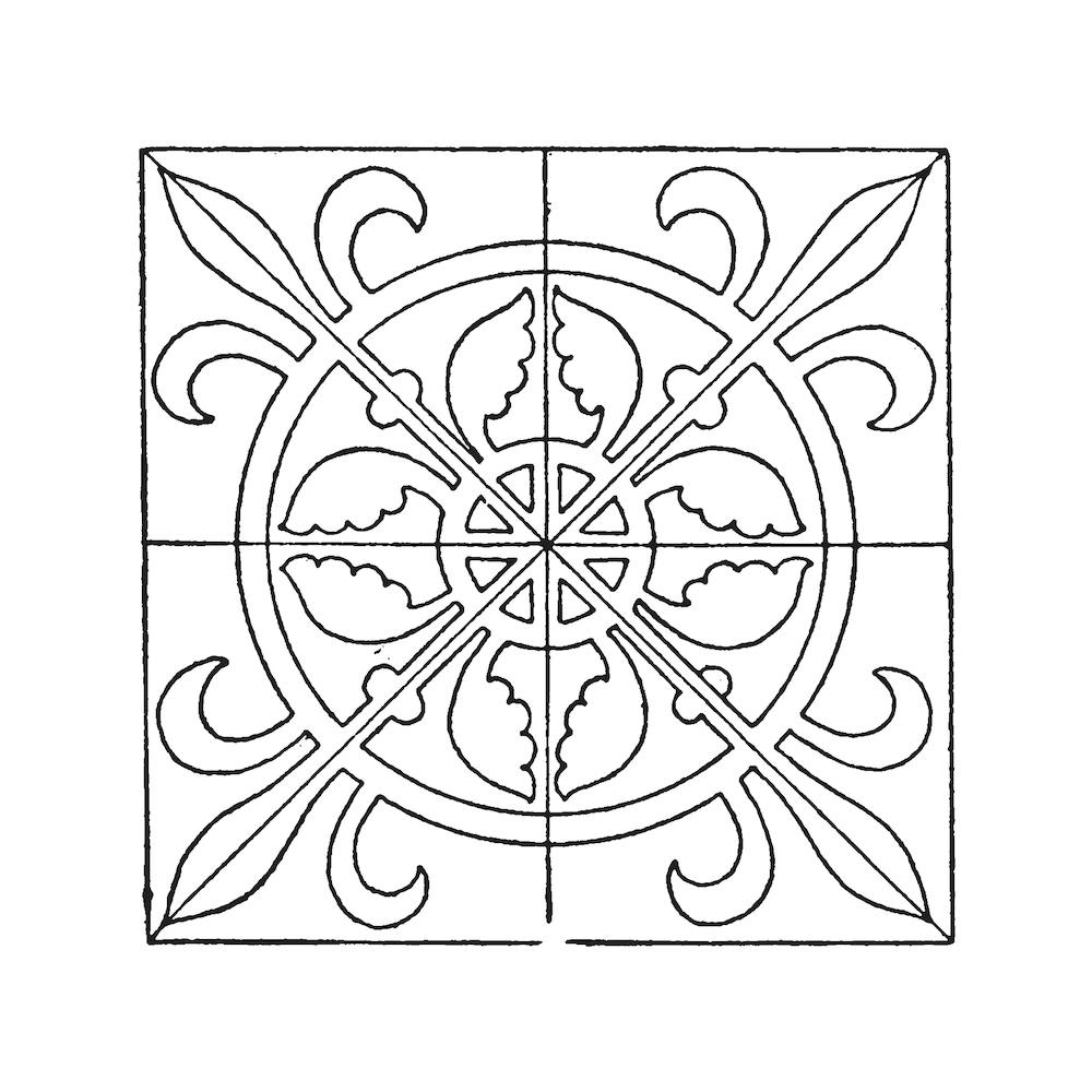 Sketched Boho Tile Art 8