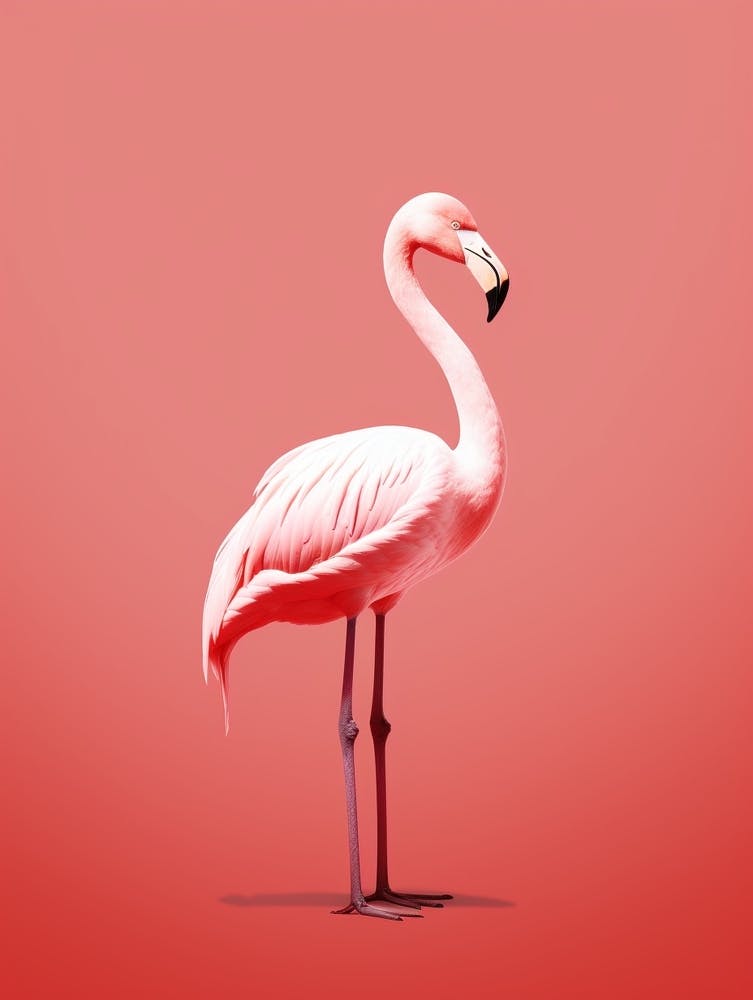 Minimalist Flamingo 1 Illustration