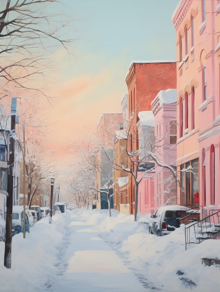 Dreamy Winter Painting Chicago Usa 5