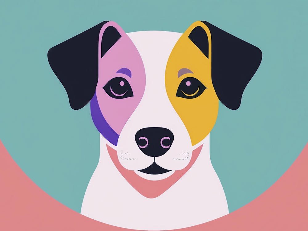 Jack Russell Dog Portrait Illustration