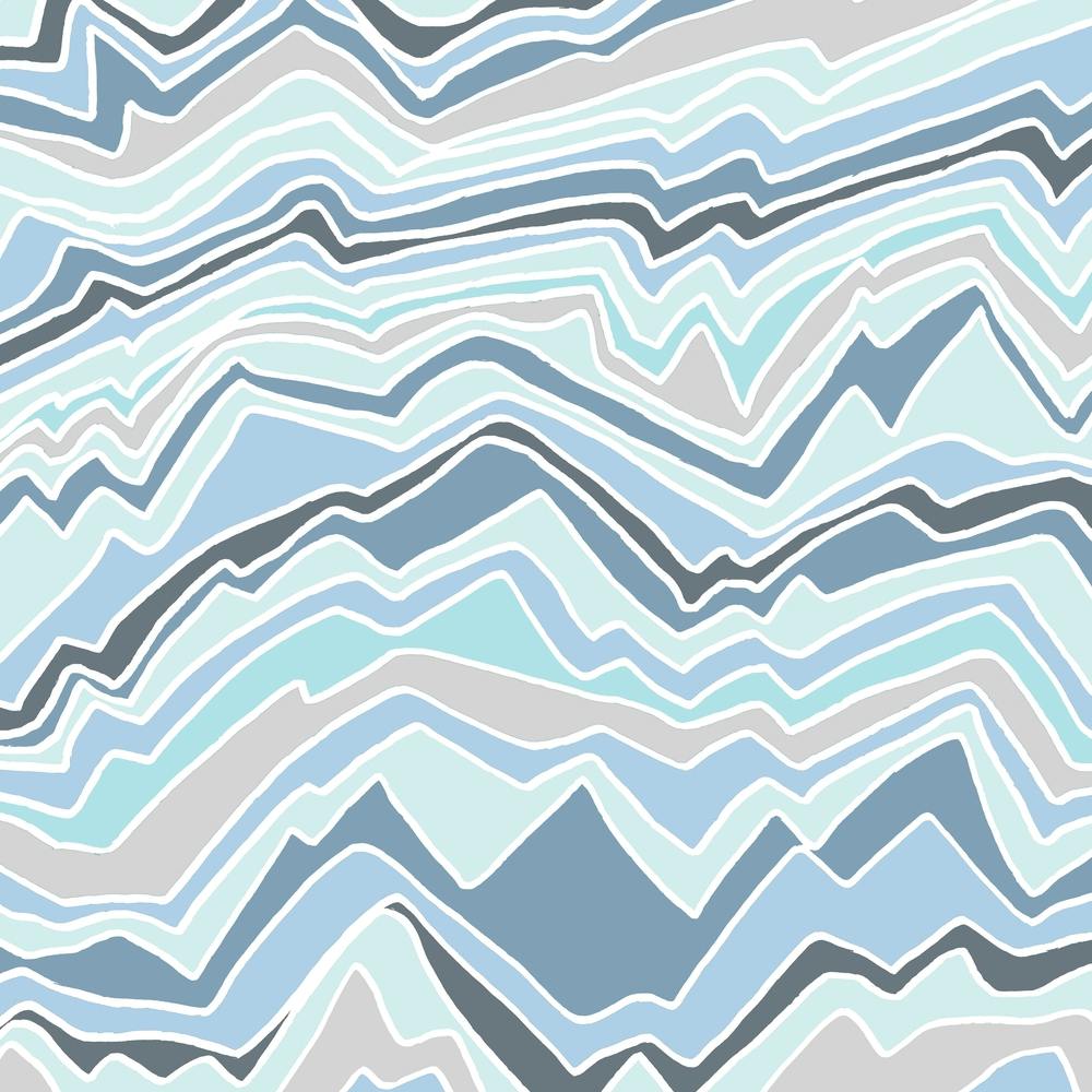 Rainbow Mountains Blue Square