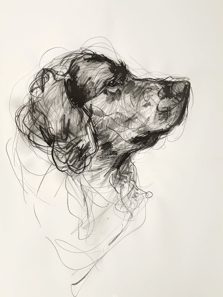 Newfoundland Dog Charcoal Line 4