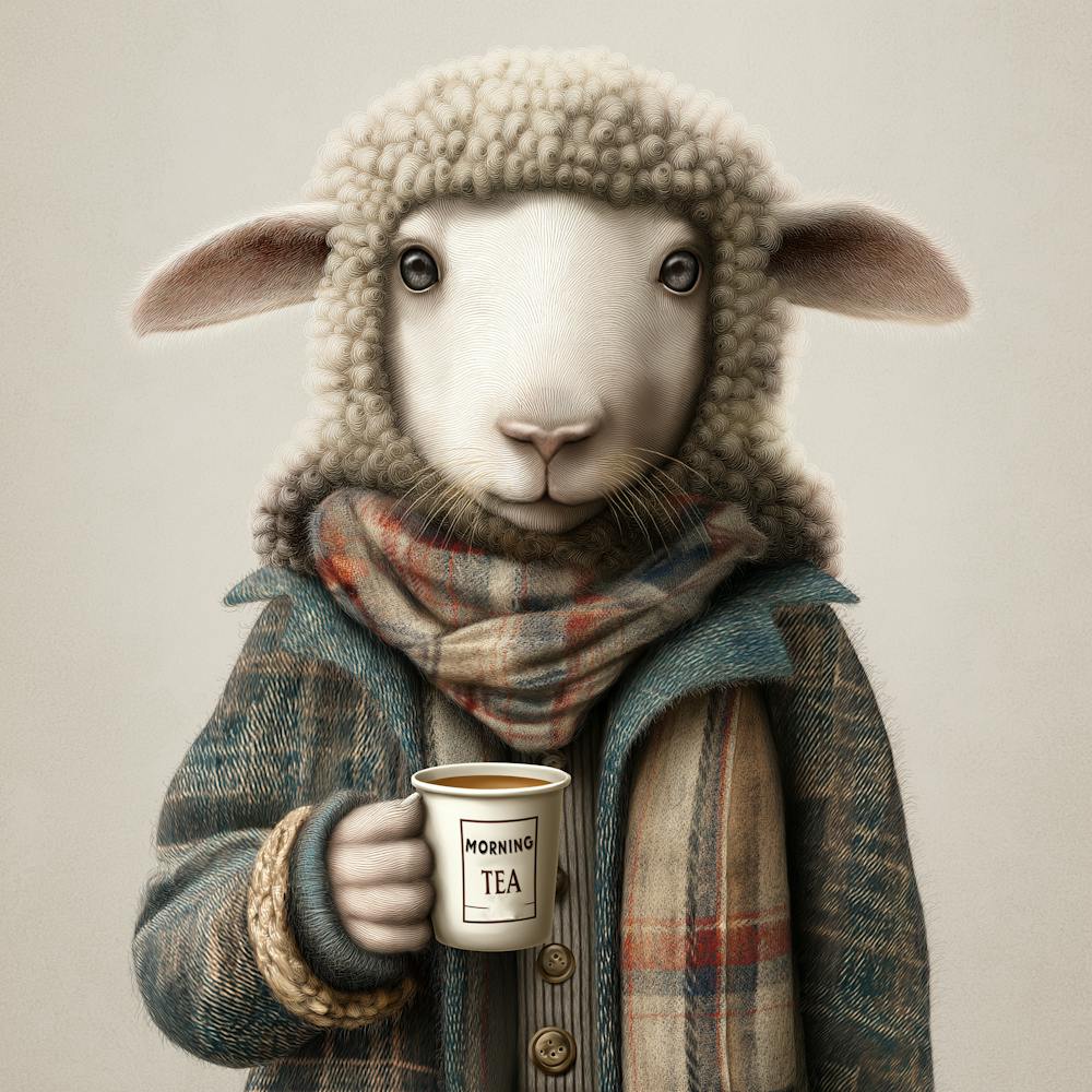 Sheep With Morning Tea