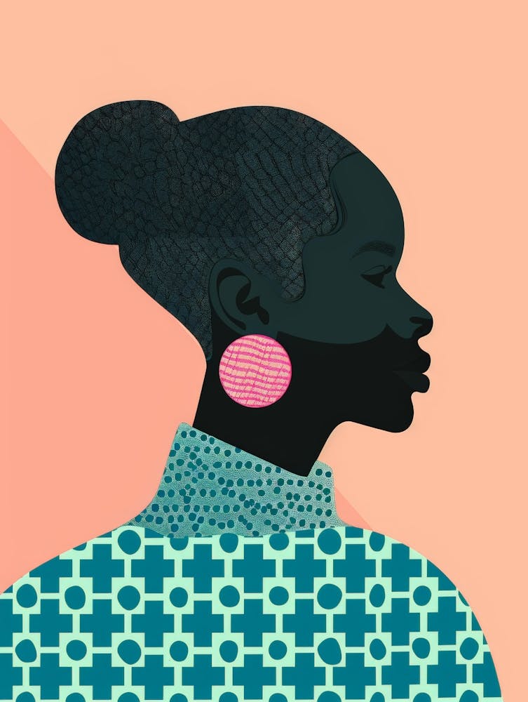 Black Woman With Earrings 7