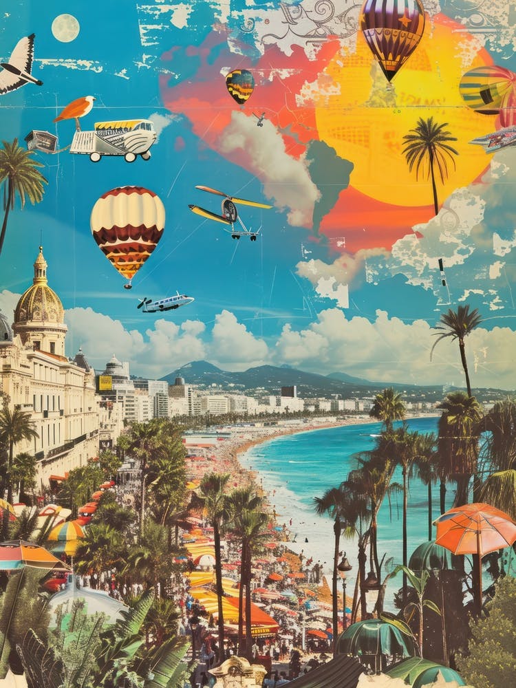 Cannes   Retro Collage Style 3