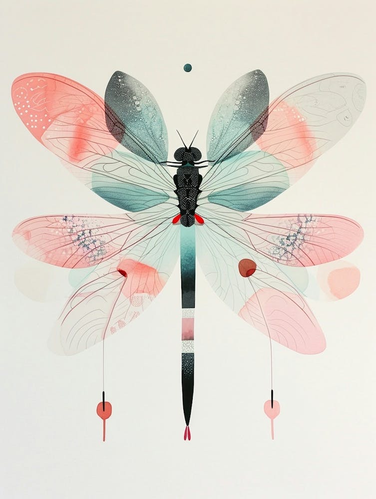 Colourful Insect Illustration Damselfly 15