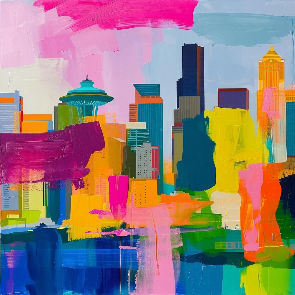 Abstract Travel Collection Seattle Washington 2