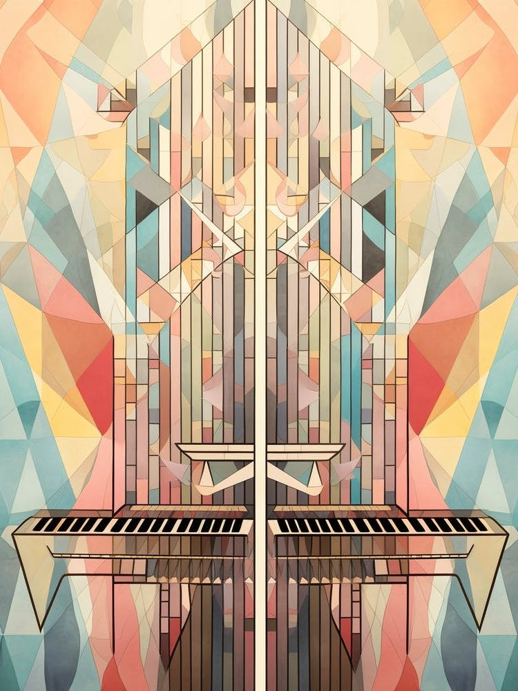 Abstract Geometric Music Illustration 11