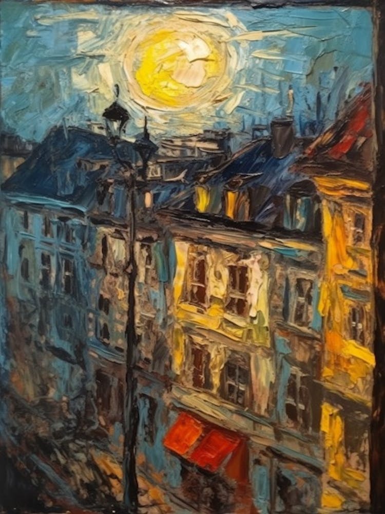Window View Of Vienna In The Style Of Expressionism 4