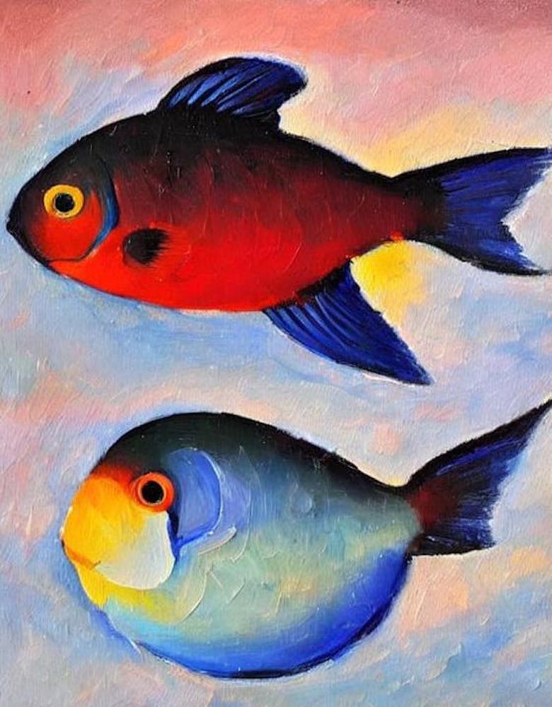 Barreleye Fish II Matisse Inspired