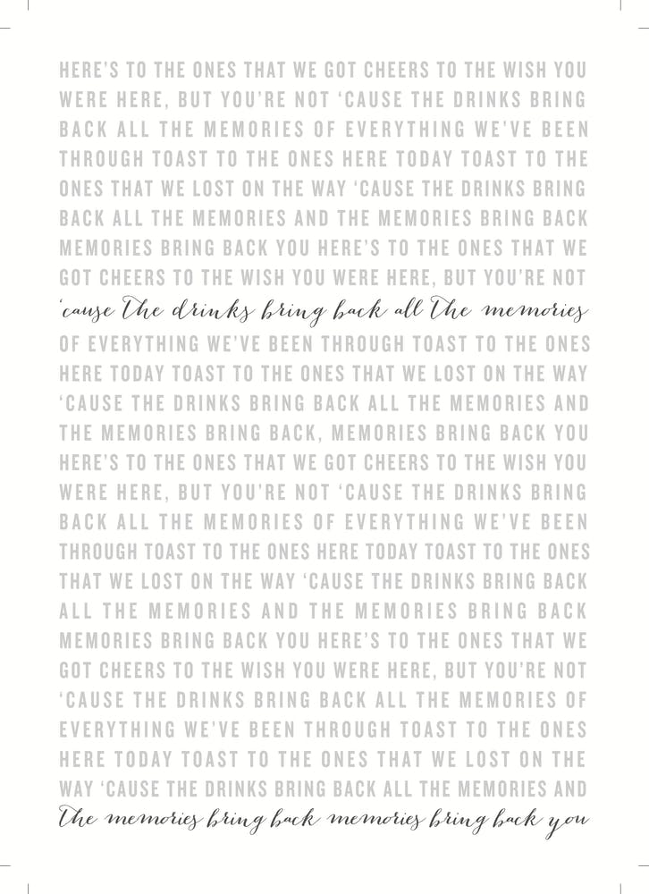 Memories - Maroon 5 Lyrics