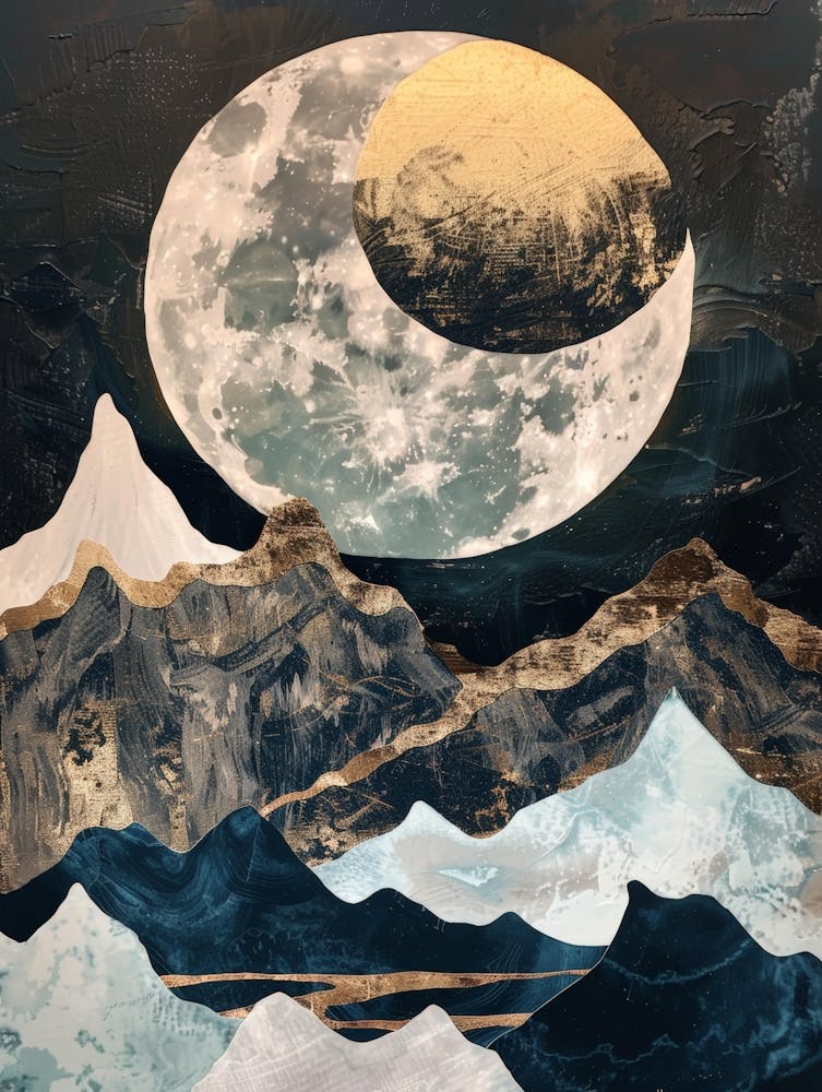 Mond und Berge 2