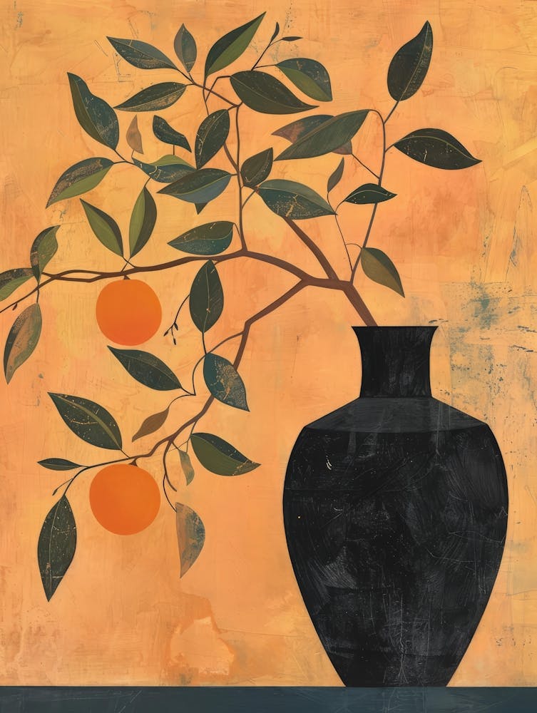 Oranges In A Vase 4
