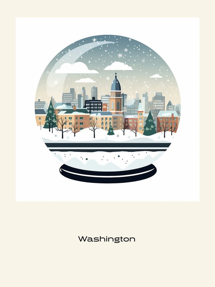 Washington Dc Usa 2 Snowglobe Poster