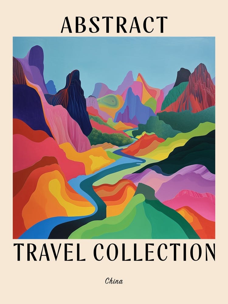 Abstract Travel Collection Poster China 4