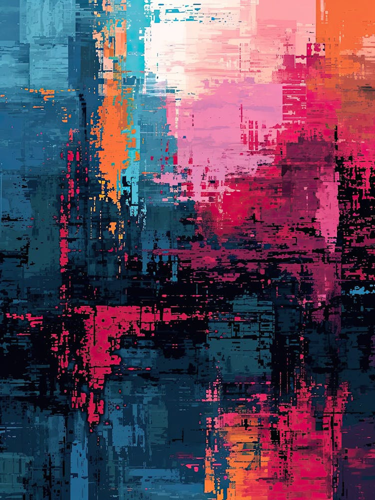 Abstract Painting 546 | Pixel Minimalism Art Series