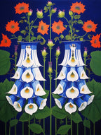 Flower Motif Painting Canterbury Bells 1