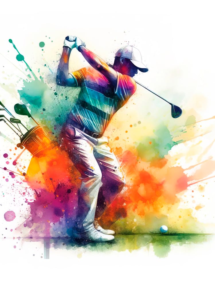 Golfer Painting