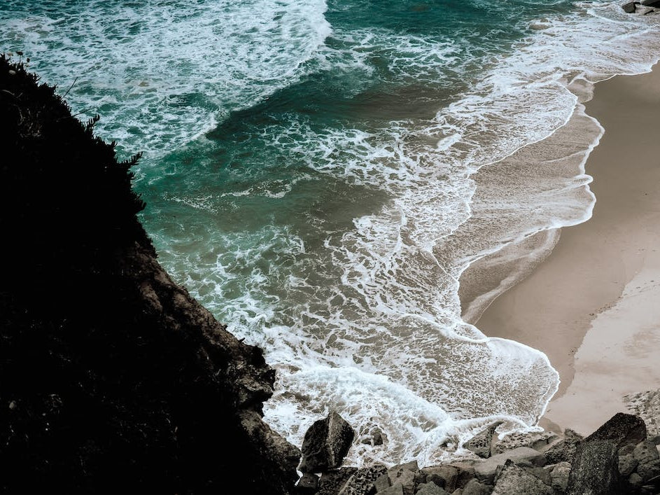 Cliff, Beach, Waves And The Ocean Colour Travel Portugal Landscape