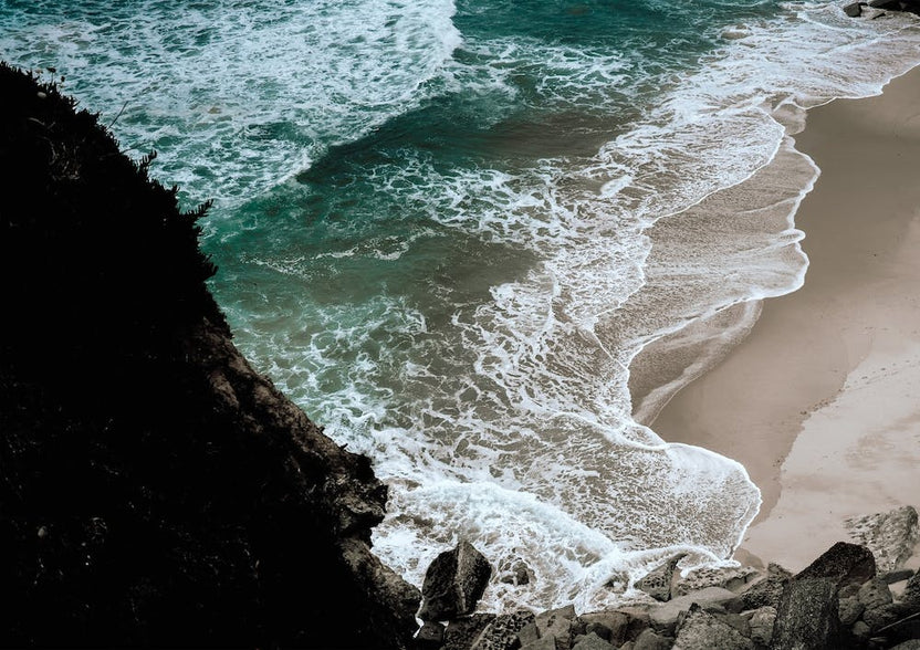 Cliff, Beach, Waves And The Ocean Colour Travel Portugal Landscape
