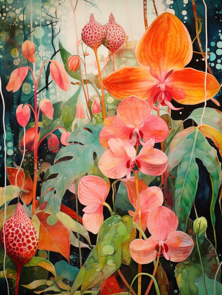 Tropical Plant Painting Hoya Plant