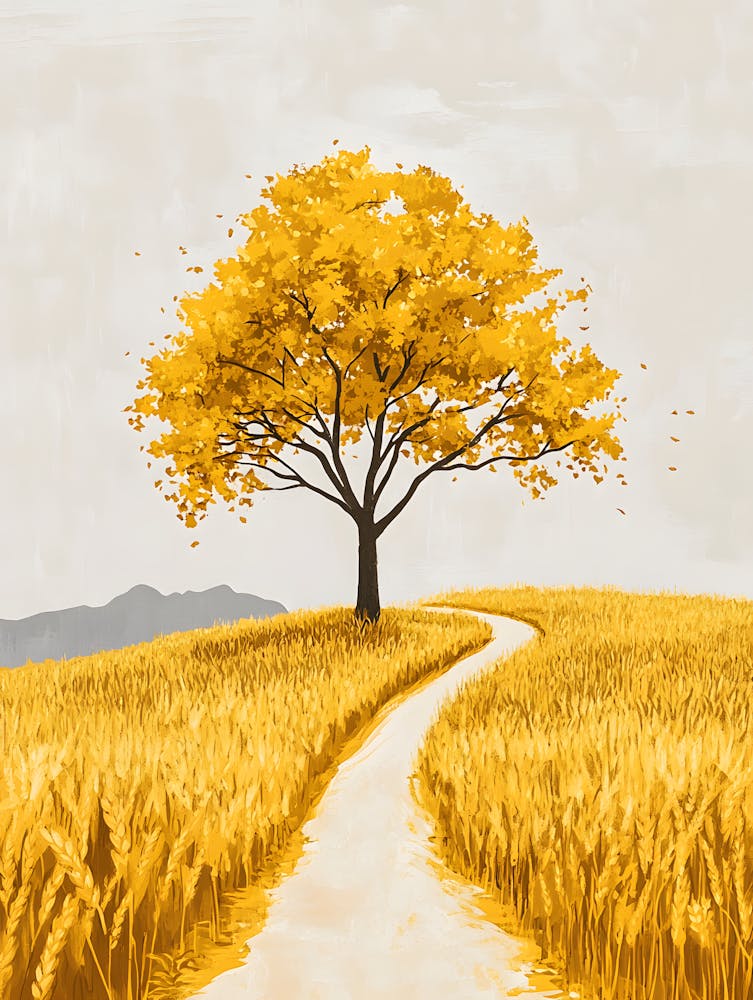 Yellow Tree In A Field 1