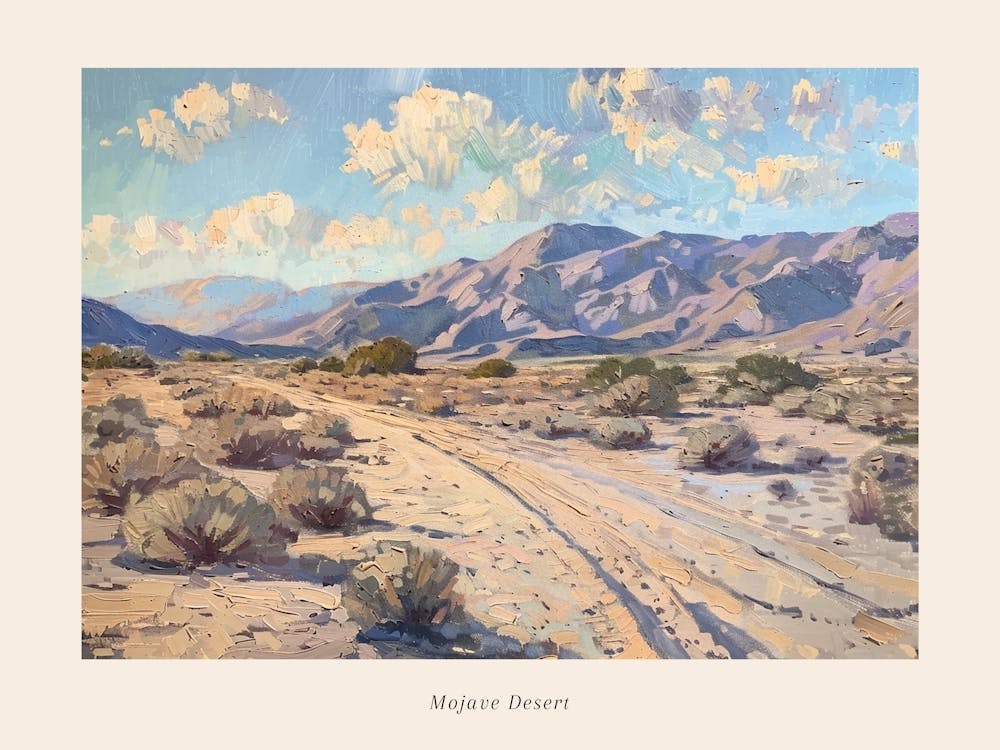 Western Landscapes Mojave Desert Nevada 2 Poster