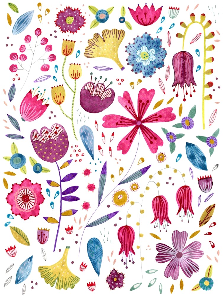 Aquarellblumen