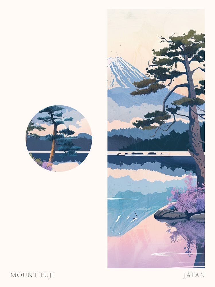 Mount Fuji Japan 1 Cut Out Travel Poster