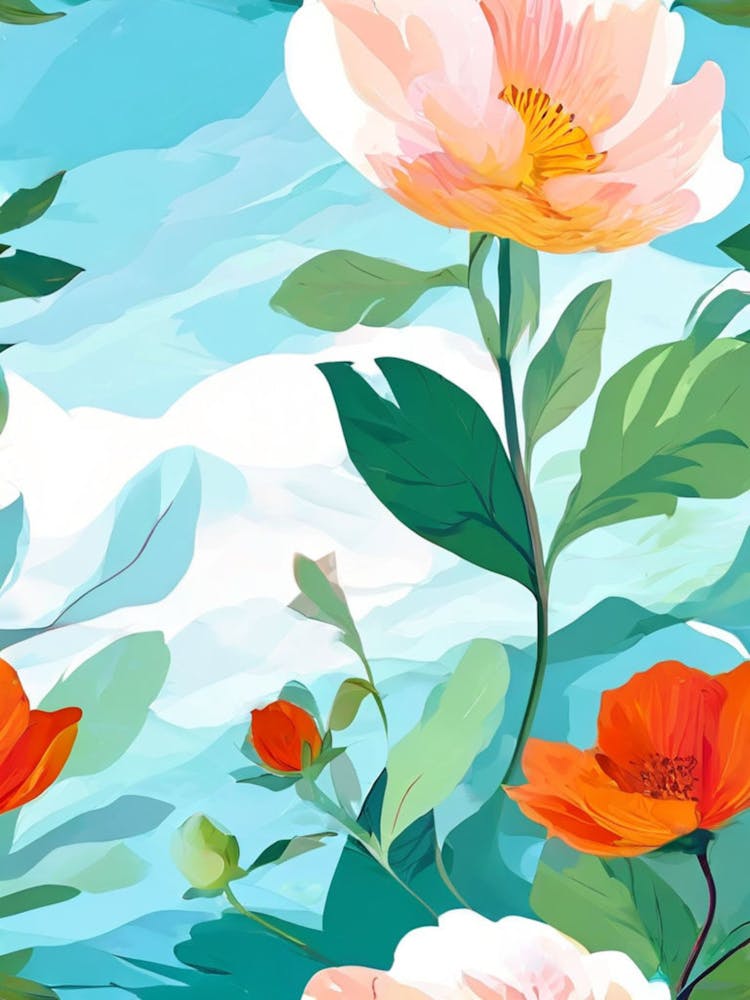 Motif Floral Sans Couture 40