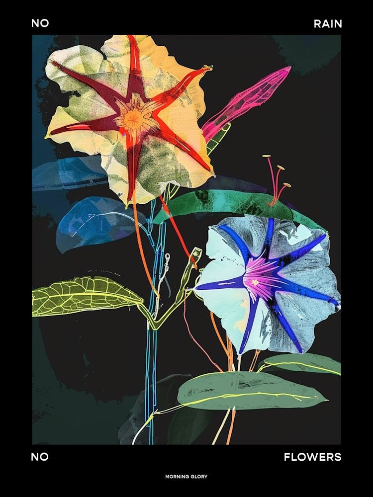 No Rain No Flowers Poster Morning Glory 4